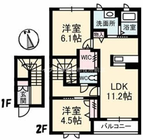 フェリーチェ中畝の物件間取画像